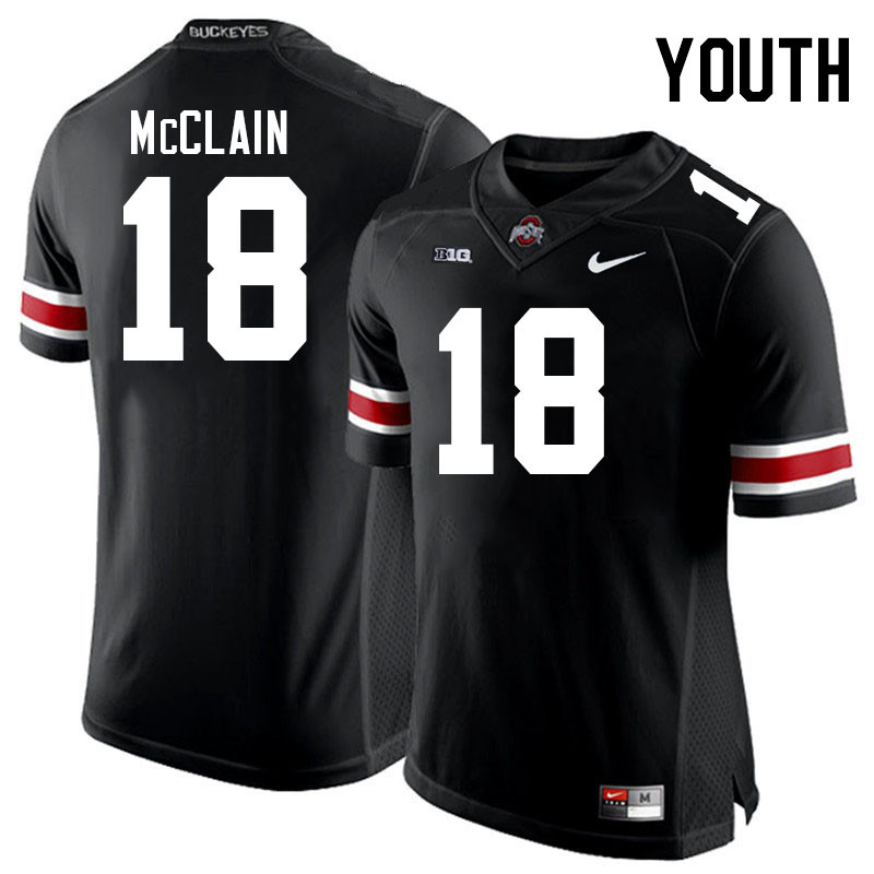 Youth #18 Jaylen McClain Ohio State Buckeyes College Football Jerseys Stitched-Black